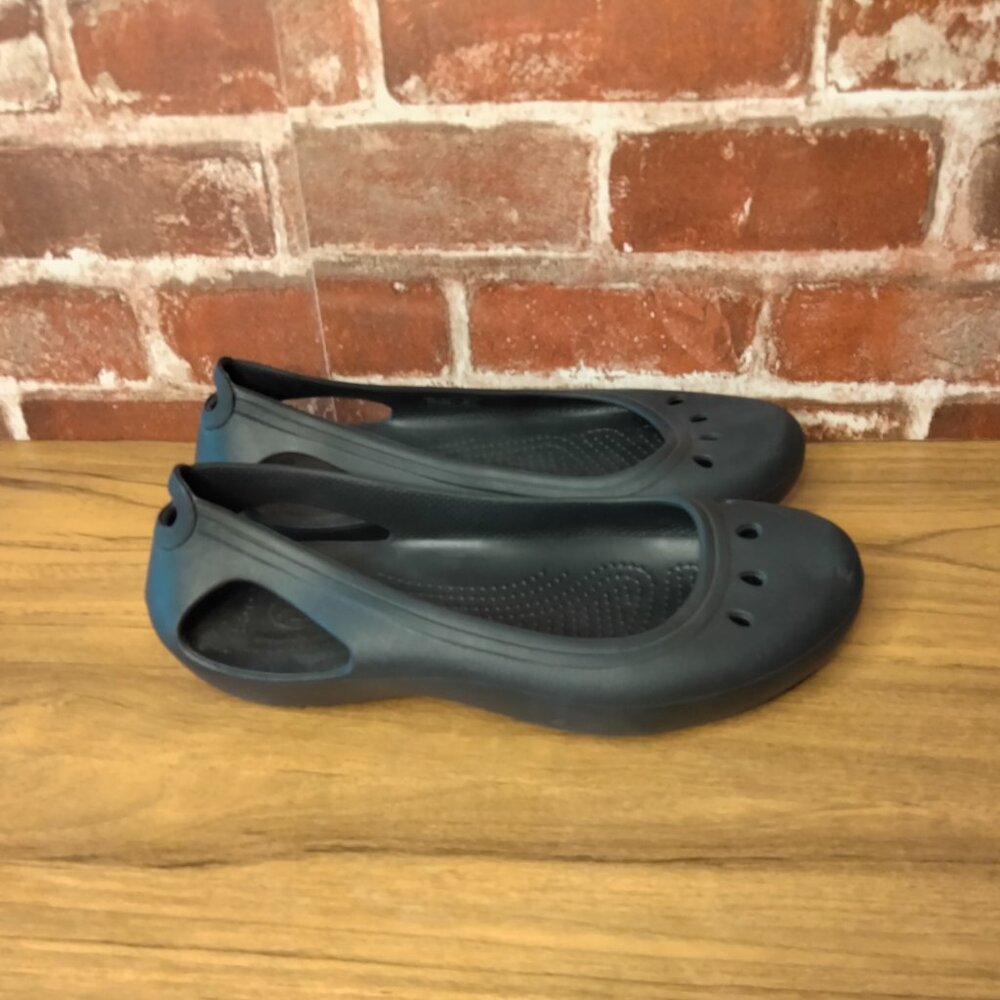 Crocs Womens Mary Jane Size 8 Slip On Black Flats - Picture 8 of 8